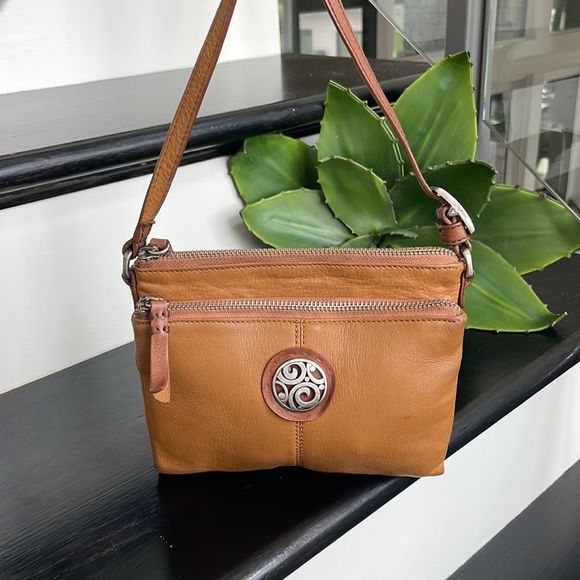 Brighton Handbags - Brighton Caramel Leather Crossbody Bag